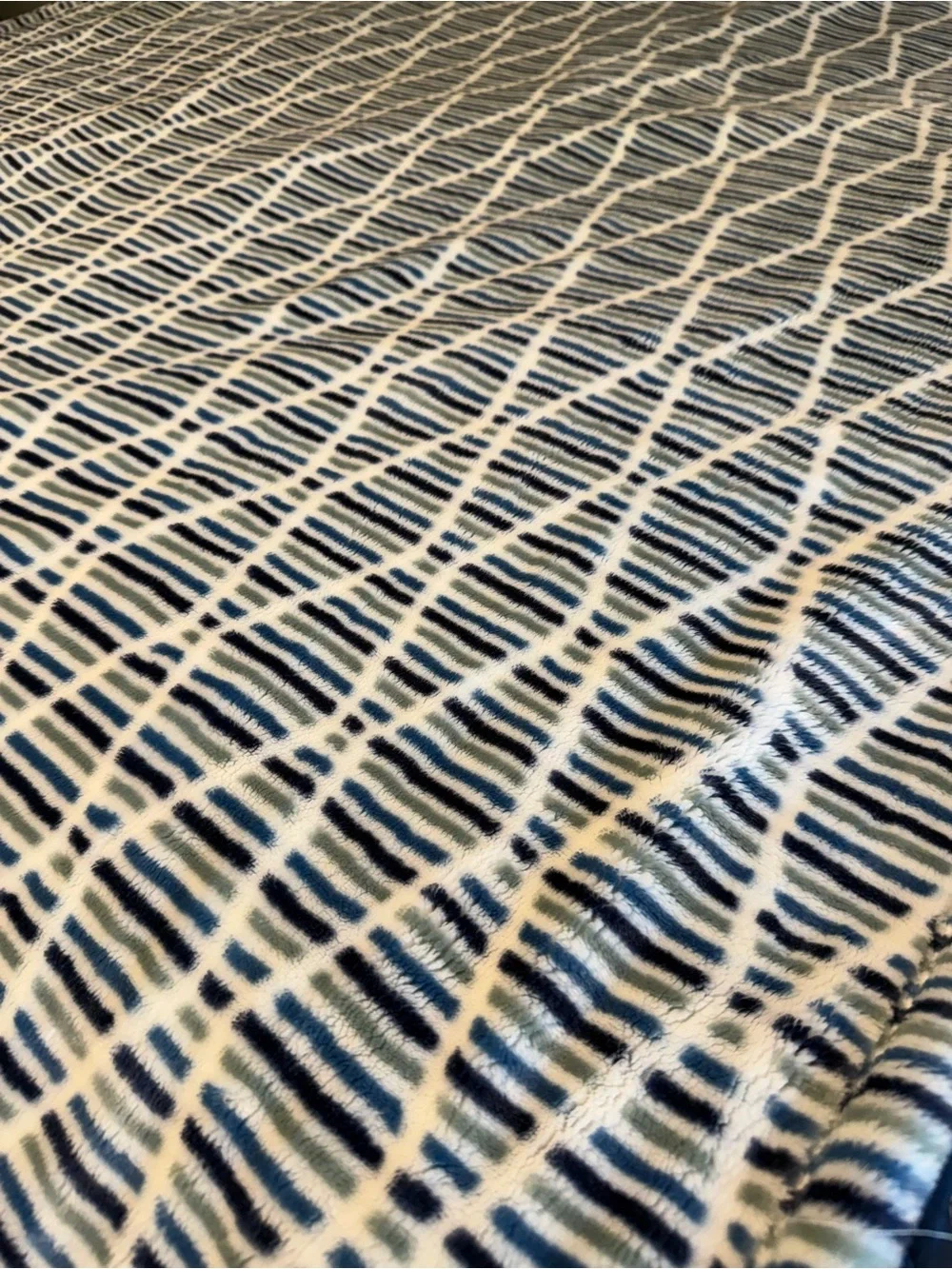 Better Homes And Gardens Ultra Plush Throw Blue Green White Recycled Polyester